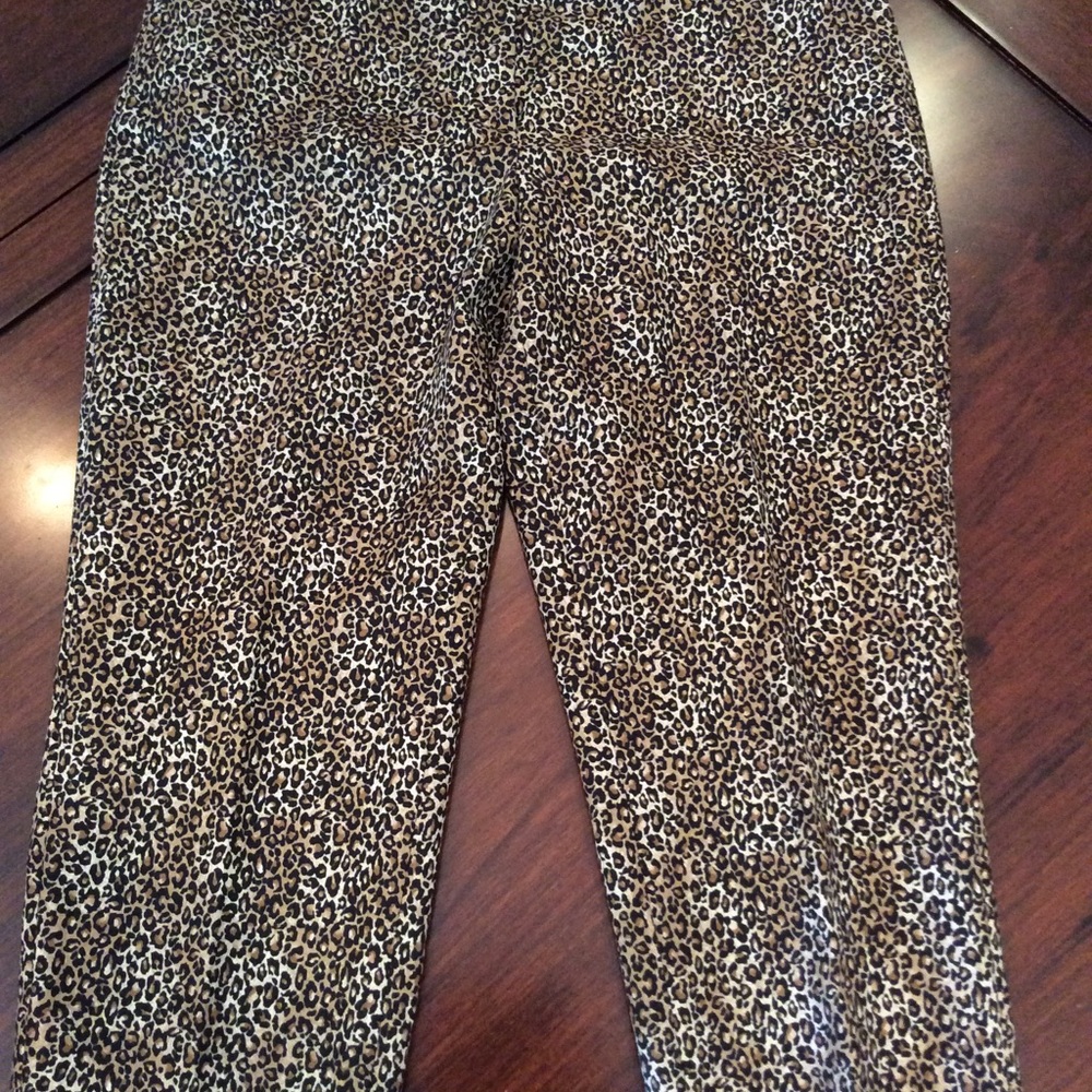 WHBM cheetah print slacks